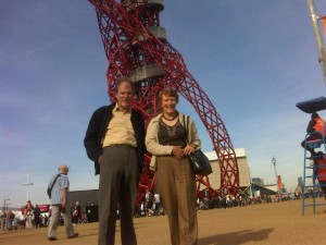 Richard, with his wife Gloria, on the evening they saw David Weir win gold